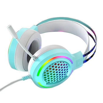 Žično Gaming Slušalke 7.1 Surround Slušalke Z Mikrofon Stereo Slušalke Svetlobna Igralec Slušalke
