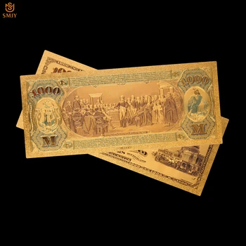 10Pcs/Veliko NAS 1875 Zlato Bankovcev za 1000 USD Banka Ugotavlja, 24k pozlačeni Ponarejenega Denarja Replika Papir Bankovcev Za Zbiranje