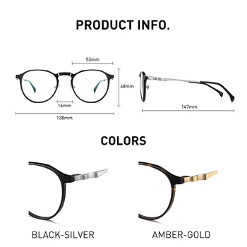 CAPONI blagovne Znamke Titana Očal Okvir Ovalno Tipa Očala Optični Pregledno Poslovanje Očala Za Moške, Ženske J3020