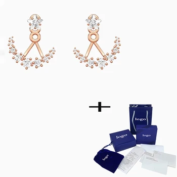 SWA 2020 nove očarljivo svetleče in zvezde, luna uhani, visoko kakovostne hot-prodaja nakit za romantična darila punco