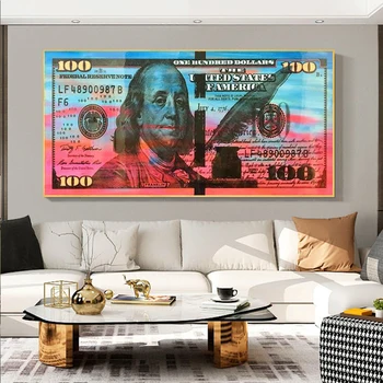 Inspirativno Platno Umetnosti 100 Dolar Zakona Platna Slike na Steni v slikah, Platno, Tisk za Dom Dnevna Soba Dekor