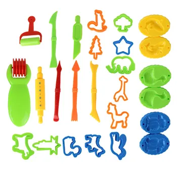 23pcs Izobraževalne Plastelinom Plesni Modeliranje Gline Kit Sluzi Igrače Za Otroke Plastičnih Igrajo Testo Orodja Komplet Igrač