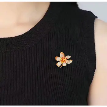 SINZRY NOVO 2019 kubičnih cirkonij shinning cvet cvet ustvarjalne broške pin elegantna dama, nakit, pribor