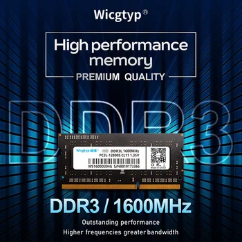 Wicgtyp DDR3 8GB 1600Mhz Ram Pomnilnika 204pin Za Prenosnik Z Visoko zmogljivostjo, Visoko Hitrost 1.35 V