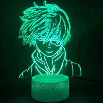 Bluetooth Zvočnik Moj Junak Univerzami Lamparas Todoroki Shoto 3D Noč Svetlobe Anime Lučka 3d Led 7 Barv Lučka za Otroke Dogodek Nagrado