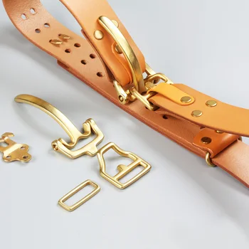 WUTA NEW Visoke Kakovosti Moški/Ženske Trdni Brass Belt Sponke Traku Center Pin Slog Pete Bar DIY Leathercraft Strojne opreme-Različne Velikosti