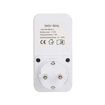 Mini LED 230V 16A 1h-10h Odštevalnik Stikalo Vtičnica Vtičnica Plug-v Času Nadzora za Kuhinjo Električnih Naprav EU Plug