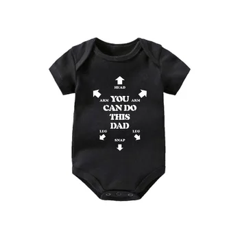 2019 Ysculbutol Novo modno Oblikovanje lahko to storite oče baby bodysuit meri baby boy, girl obleke
