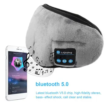 Brezžične bluetooth Slušalke Oči Masko bluetooth 5.0 Stereo Glasbe Spanja Slušalke Potovanja Oči Odtenkih z vgrajenimi Zvočniki, Mikrofon