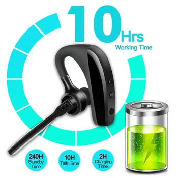K10 Bluetooth Slušalke Brezžične Slušalke Poslovnih slušalka za Prostoročno Vožnje Slušalke z Mikrofonom za iPhone, samsung huawei xiaomi