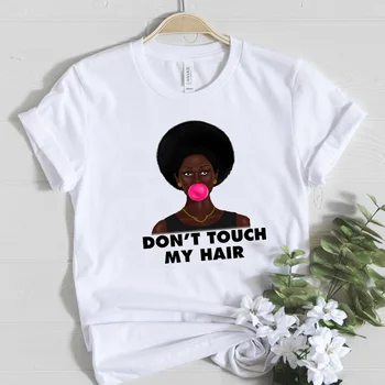 Black Magic Girl majica s kratkimi rokavi Ženske Bombaž Vrhovi Melanin Poppin Tee shirt Estetske Afriške Kodre, Ženska Ljubezen Grafični Ženska T-shirt majica