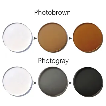 1.56 Photochromic Rjave ali Sive Postopno SPH obseg -6.00~+5.50 Max CLY -4.00 Dodaj +1.00~-+3.50 optične leče za očala