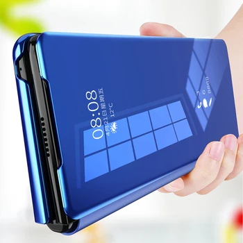 Luksuzni Funda Flip Primeru za Samsung Galaxy Krat W20 Plating Ogledalo Coque Celotno Zaščitno Telefon Primeru Zajema Capa Ž Krat 2 W21 5G