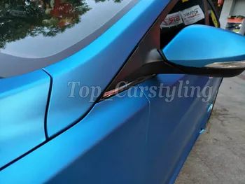 Titana modra mat Saten krom Vinil Zaviti Za cel Car wrap pokrivna FOLIJA styling S Sprostitev Zraka PROTWRAPS 1.52x20m/Roll
