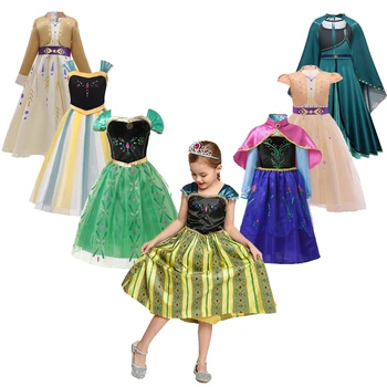 Anna Obleko Za Dekle, Otroci Princesa Obleko Gor Frock Otrok Carnaval Cosplay Kostume Najstnik Dekle Halloween Party Robe