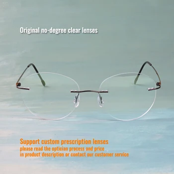 Toketorism Letnik Ovalne Očala Titanove Zlitine Očala za Ženske Optični Okvir