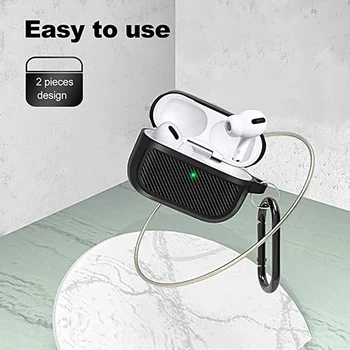 Cover Za Apple Airpods pro Primeru Ogljikovih Vlaken Slušalke Pribor za Brezžični Bluetooth Kritje Za Airpods 2 3 Zadevo S Kavljem