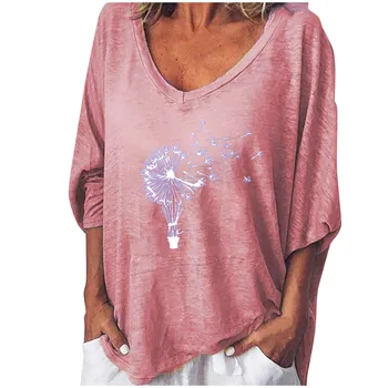 Ženske ' s Plus Velikost tshirts Dolgo Kratek Proti-vrat Natisnjeni Puloverju Bluze Priložnostne Vrhovi Bluzo T-shirt harajuku kawaii ženska tshirts