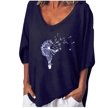 Ženske ' s Plus Velikost tshirts Dolgo Kratek Proti-vrat Natisnjeni Puloverju Bluze Priložnostne Vrhovi Bluzo T-shirt harajuku kawaii ženska tshirts