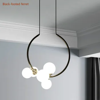 Sodobni LED lestenec preprosto črno in belo LED lestenec, dnevna soba lestenec, mansarda lestenec, kuhinja razsvetljava dekoracija