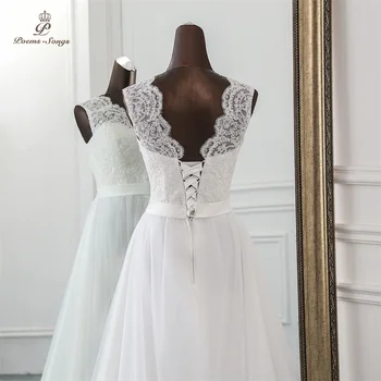 Pesmi pesmi Novo Aplicirano poročno obleko 2020 haljo mariage Vestidos de Novia poročne obleke vestido de festa Beach poroka obleke