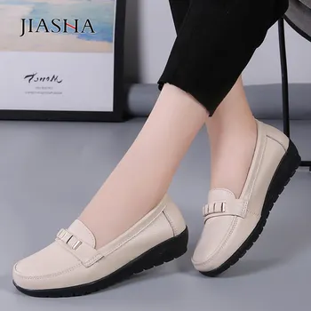 Dame čevlji 2021 nove modne ženske čevlje pravega usnja loafers non-slip priložnostne barva stanovanj čevlji ženska zapatos de mujer