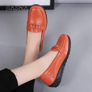 Dame čevlji 2021 nove modne ženske čevlje pravega usnja loafers non-slip priložnostne barva stanovanj čevlji ženska zapatos de mujer
