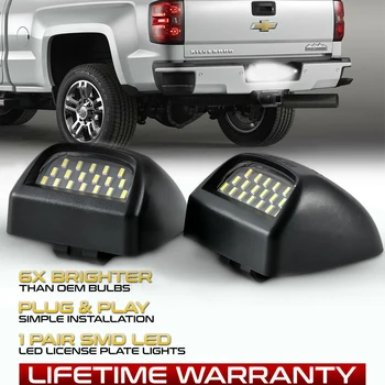 Brez napak LED Številka Licence Ploščo Svetloba Svetilke Za Chevrolet Silverado 1500 2500 3500 3500 Plaz Primestnih HD Tahoe Prečna