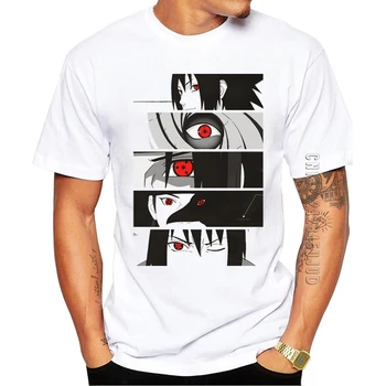 Bombaž Nov Modni Sharingan Moški T-Shirt O Vratu Priložnostne Tee Letnik Oči Tiskanih Hipster Grafični Tshirt Smešno Vrhovi