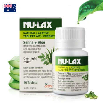 2PCS Avstralija NuLax Naravno Odvajalo Aloe Prebiotik 40Tabs Zaprtje Zdravljenje Prenočitev Olajšave Spodbujanje Črevesja Evakuacijo