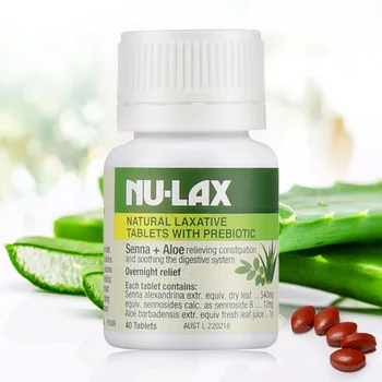 2PCS Avstralija NuLax Naravno Odvajalo Aloe Prebiotik 40Tabs Zaprtje Zdravljenje Prenočitev Olajšave Spodbujanje Črevesja Evakuacijo