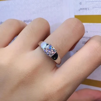 Ni znakov prasketanje moissanite obroč za ženske, nakit zaročni prstan za poroko 925 srebro obroč dekle darilo za rojstni dan