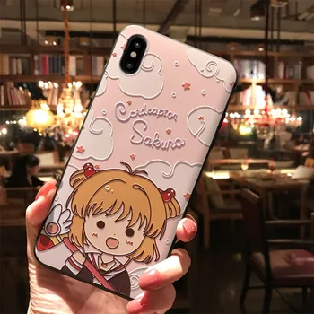 Anime Card Captor Sakura Primeru Telefon za Samsung S10e S8 S9 S10 S20 Ultra Plus Opomba 8 9 10 Plus Capa Risanka Mehko TPU Nazaj Zajema