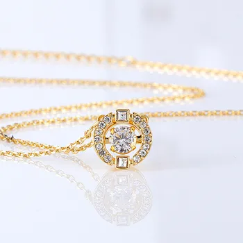 [Vroče prodaje] visoko qualitySWA 1:1 modi čar bije srce ogrlico ženske krog smart ogrlica kristalno darilo za ženske