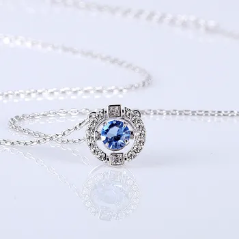[Vroče prodaje] visoko qualitySWA 1:1 modi čar bije srce ogrlico ženske krog smart ogrlica kristalno darilo za ženske