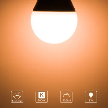 Oranžna Barva, IP42 LED Senzor za Svetlobo Žarnice E27 8W AC 220V 110V Mraka do Zore Žarnice Dan Noč Lahka Svetilka za Domačo Razsvetljavo
