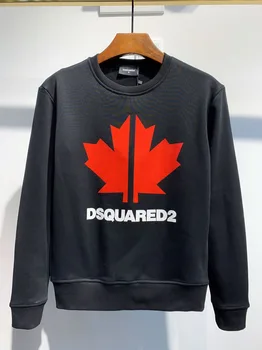 V tujini Verodostojno 2020 fw Jeseni, Pozimi D2 ženske/moški pulover s kapuco natisnjeni unisex priložnostne DSQ2 majica Črna DS316