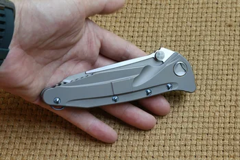 Kevin John MT socom S35VN rezilo kroglični ležaj flipper folding nož titanium ročaj kampiranje, lov preživetje žep noži EOS orodja