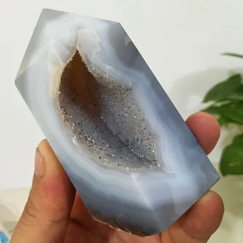 Naravni agate geode kristalno palico točk feng shui kamen zdravljenja kristalno wands čakro energije
