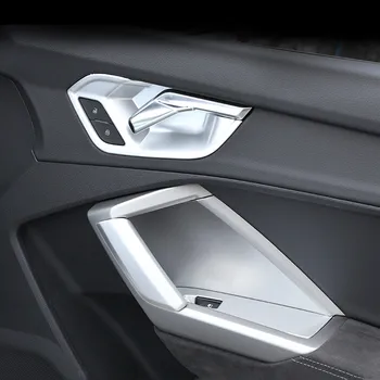 Avto Styling Vrat Ročaj Dekoracijo Okvir Nalepke Kritje Trim Za Audi Q3 2019 Ogljikovih Vlaken Barva Notranjosti Auto Dodatki
