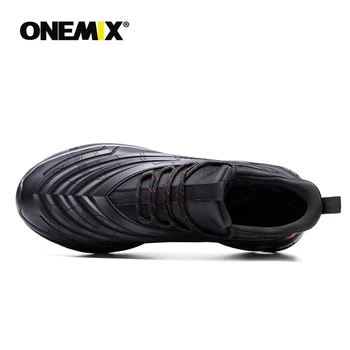 Onemix Moški Čevlji za Črno Očesa DMX Dihanje Oblikovalec Superge Tek na Prostem Šport Hoja športni Copati