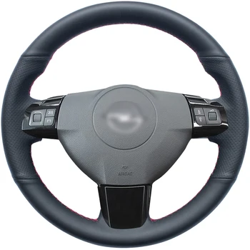 Črna PU Umetno Usnje, usnjeni Volan Kritje za Vauxhall Astra Signum Vectra (C) 2005-2009 Zaflra (B) 2005-Saturn Astra 2008