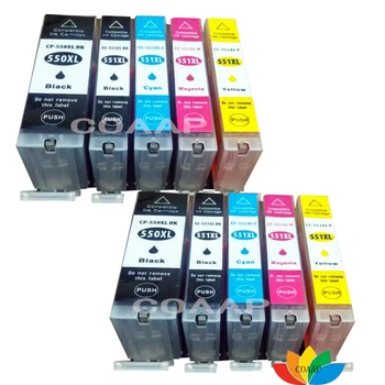 10 Združljiv ZGO-550 CLI-551 kartuša za canon PIXMA MG 5450 5655 6350 6450 6650 7150 7550 Tiskalnik