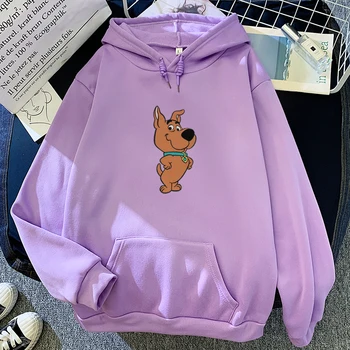 Mladi oblačila hoodie scrappy baby pes majica ženske pozimi toplo ulične prevelik pulover punk grafični zgostitev hoodies