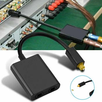 Dual Port Digitalni Optični Adapter za Ločevanje Optični Avdio Kabel 1 v 2 za DVD, CD Player JHP-Najboljši