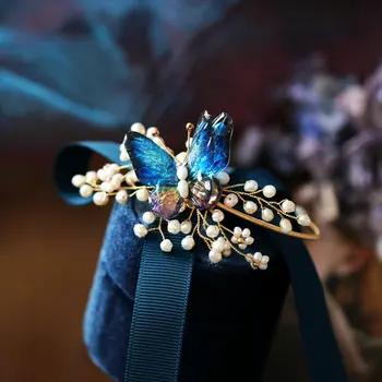 SINZRY vroče prodajo ročno izdelanih naravnih pearl epoksi metulj letnik nastavljiv čar zapestnice & bangle eleganten nakit poletje