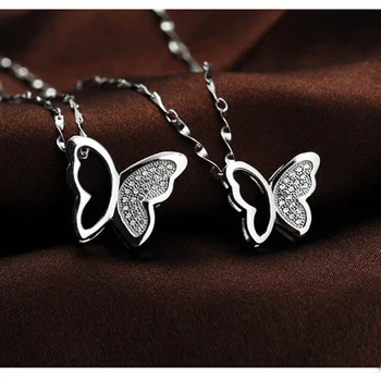 Kreativne Modne Ogrlice Butterfly za Ženske 925 sterling srebro Kubičnih Cirkonij Chokers Ogrlica Nakit, Ženski Darilo