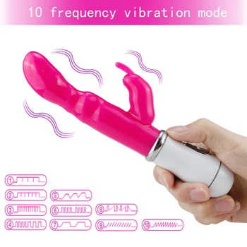 Dildo, Vibrator Vodotesen sex igrača Dvojno Palico Masturbacija rabbit vibrator pripomočke za Odrasle Sex izdelek Vibrator Za Ženske Sex Shop