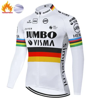2021 ciclismo invierno Jumbo Visma zimske hlače moški MTB kolesa, oblačila Nositi zimski flis kolesarski bib hlače 12D GEL dolge hlače