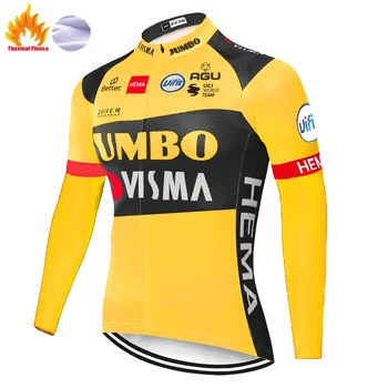 2021 ciclismo invierno Jumbo Visma zimske hlače moški MTB kolesa, oblačila Nositi zimski flis kolesarski bib hlače 12D GEL dolge hlače